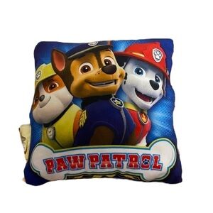Paw Patrol Square Pillow Blue Kids Bedding Room Puppy Dog
